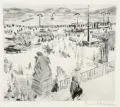 Paul Paeschke, Treppe zur Brühlschen Terrasse, Wohl 1921, Kaltnadelradierung mit Roulette auf Velin mit Trockenstempel u.li
