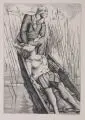 Johannes Wüsten, Elegie, 1930, Kupferstich auf Bütten