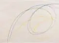 Hermann Glöckner, 3 Schwünge, 1988, Farbserigraphie in drei Farben auf weißem Fließpapier