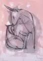 Thomas Merkel, Zwei Antilopen, 1996, Aquarell auf "Hahnemühle"-Bütten