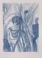 Thomas Ranft, Wachstum, 1978, Radierung in Blau auf "Hahnemühle"-Bütten