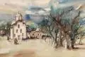 Werner-Hans Schlegel, Rostow / Dom, Aquarell