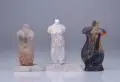 Michaela Egdmann, Drei weibliche Torsi, 2007, Keramiken, heller bzw. brauner Scherben, glasiert