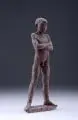 Hubert Petras, Schwimmer, 1958, Gips, modelliert, braun getönt