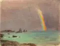 Friedrich Albert Schmidt, Nach dem Gewitter/ Cyclopenfelsen, 1905, Öl auf Leinwand, auf Pappe aufgezogen