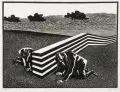 Jürgen Schäfer, Nachbarn, 1972, Holzschnitt