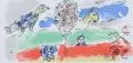 Marc Chagall, Der güne Strom, 1974, Farblithographie