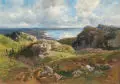 Carl Heyn, Alm an der Kampenwand mit Blick auf den Chiemsee, Öl auf Leinwand