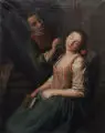 Pietro Rotari, (Kopie nach), Zärtliches Erwecken. Mitte 19. Jh, Öl auf Leinwand