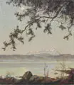 Max Brüning, Blick über die Bregenzer Bucht auf das Säntismassiv. Mitte 20. Jh