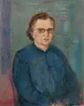 Hildegard Marion Böhme, Frau Rädisch, 1966, Öl auf Leinwand