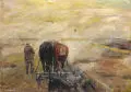 Ludwig Dettmann, Pflügender Bauer in der Mittagssonne. Wohl um 1929, Öl auf Leinwand