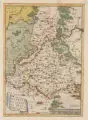 Barthel Schulz, Missnae et Lusatiae Tabula, Um 1590, Kupferstich, partiell radiert und altkoloriert auf Bütten