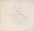 Gustav Friedrich Papperitz, Alte Mühle. 1. H. 19. Jh, Bleistiftzeichnung auf Papier