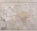 Johann Ehrenfried Vierenklee, Carte du Consistoire de Wittenberg ..., Kupferstich, flächen- und grenzkoloriert / Lithographie