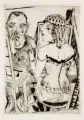 Max Beckmann, Garderobe, 1921, Kaltnadel auf Papier