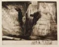 Alois Kolb, Rosenkavalier II., Radierung auf dünnem Papier mit Remarque