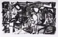 Wolfgang Leber, Figürliches. Ohne Jahr, Lithographie auf "Hahnemühle"-Bütten