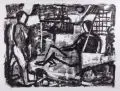 Wolfgang Leber, Zwei Akte. Ohne Jahr, Lithographie auf "Hahnemühle"-Bütten