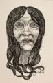 Hermann Theodor Richter, Taubstummes Mädchen, 1928, Lithographie auf gelblichem Papier
