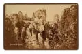 Hermann Krone, Basteibrücke, Albuminabzug, auf mittelbraunem Trägerkarton mit geprägtem Atelierstempel "Photographie u