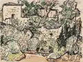 Axel von Leskoschek, Südliches Gehöft. Ohne Jahr by Axl Leskoschek, Aquarell über Pinselzeichnung in Tusche auf festem chamoisfarbenem Velin, offered Jun 2012