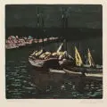 Richard Pusch, Bach im Winter, Farbradierungen