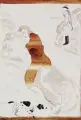 Christine Schlegel, Jäger, 2008, Mischtechnik auf "Canson Montval"-Papier