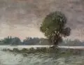 Konrad Wilhelm Kalb, Am Altrhein, Öl auf Leinwand