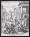 Johannes I Sadeler, Johannes Sadeler, Tod des Jakobus. 2. H. 16. Jh, Kupferstich nach Maerten de Vos
