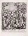 Johannes I Sadeler, Johannes Sadeler, Noli me tangere. 2. H. 16. Jh, Kupferstich nach Maerten de Vos