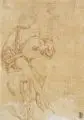 Gustav Heinrich Naecke, Armstudie/ Laute spielender Jüngling. 1. Viertel 19. Jh by Gustav Heinrich Naecke, Bleistiftzeichnungen. / Federzeichnung in Tusche auf dünnem Bütten, jeweils vollständig auf Papier aufgezogen, offered Mar 2012