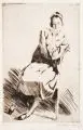Georg Richter-Lößnitz, Sitzende Dame / Mädchen / Mädchen und Pierrot / Skiläuferin. 1920er Jahre