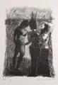 Claus Weidensdorfer, Drei Frauen, 1998, Lithographie auf "Hahnemühle"-Bütten