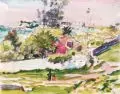 Paul Weiser, Vigo, Spanien, 1925, Aquarell und Graphit