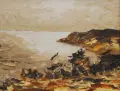 Günter Fink, Steilküste auf Rügen, 1957, Öl auf Leinwand