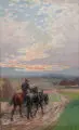 Albert Ernst Mühlig, Auf dem Heimweg. Spätes 19. Jh, Gouache auf dünnem Karton