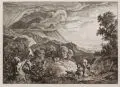 Ludwig Richter, Gegend am Monte Serone bei Olevano während einem Gewitter