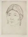 Jevhenija Konstantinovna Evenbach, Bildnis einer Nanai Frau, 1962, Radierung