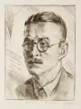 Georg Hermann Gelbke, Prof. Dr. M., 1929, Kaltnadelradierung in Schwarzbraun auf Bütten