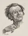 Paul Höfer, Alter Mime, Lithographien auf Karton sowie farbige Pastellkreide auf Japan