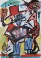 Hermann Naumann, Harmonikaspieler, 1993, Aquarell und Tusche