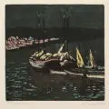 Richard Pusch, Bach im Winter, Farbradierungen