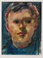 Richard Pusch, Jungenkopf, 1962, Aquarell