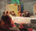 Johannes Paul Ufer, Altweiberspittel, Aquarell über Bleistift