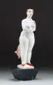 Gabriele Reinemer, Die Füchsin, 1991, Gips, vollplastisch ausgeformt, polychrom gefaßt
