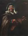 Josse Impens, Der Lautenspieler. 1870er Jahre, Öl auf Holz