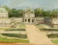 Lucien Adrion, Blick auf den Wallpavillon im Dresdner Zwinger