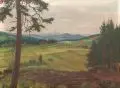 Julius Otto Fritzsche, Otto Julius Fritzsche, Sächsische Herbstlandschaft. 1930er Jahre, Öl auf Leinwand