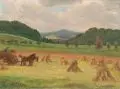 Julius Otto Fritzsche, Otto Julius Fritzsche, Sommerlandschaft mit Wilisch, 1935, Öl auf Leinwand